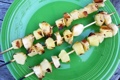 Grilled Pineapple Banana Sticks