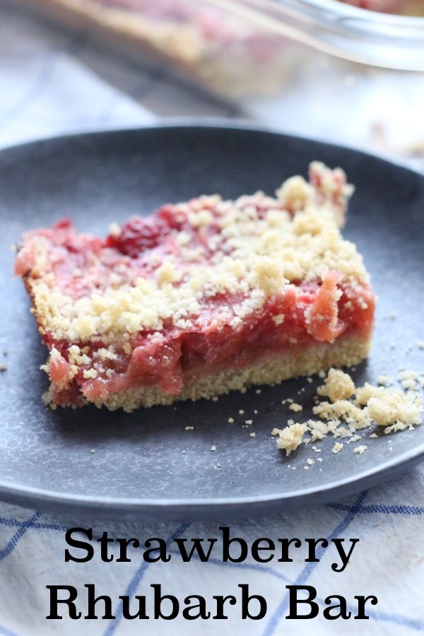 Low Sugar Rhubarb Bars