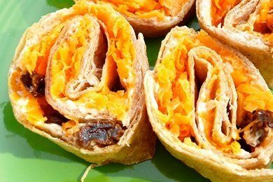 Carrot, Raisin, Cream Cheese Bite